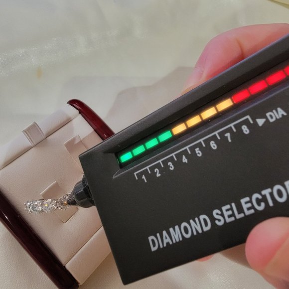 3.5 ct Moissanite Ring 7 Diamond Half Eternity Band Ring NEW - Picture 7 of 9